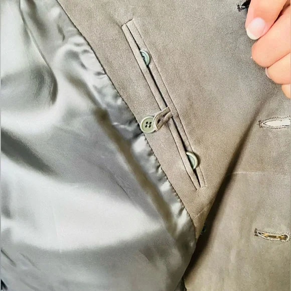 Varvatos 3/4 length 100% suede coat. Barely  used. Non smoking household - Picture 10 of 17